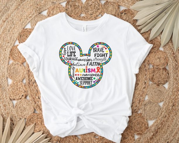 Mommy And Me Autism Disney Shirt,Autism Awareness Month,Autism Gift,Disney Autism Mom Shirt,Autism Awareness,Matching Te