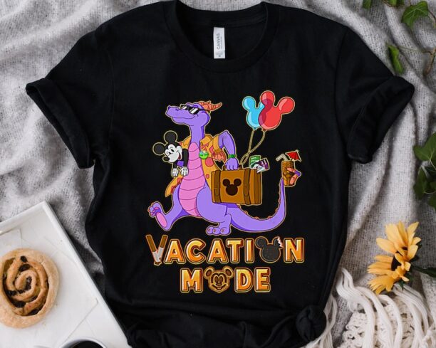 Disney Epcot Funny Figment & Mickey Mouse Vacation Mode Shirt