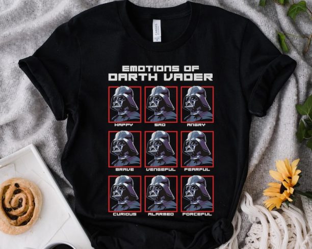 Funny Star Wars Emotions Of Darth Vader Portrait Shirt