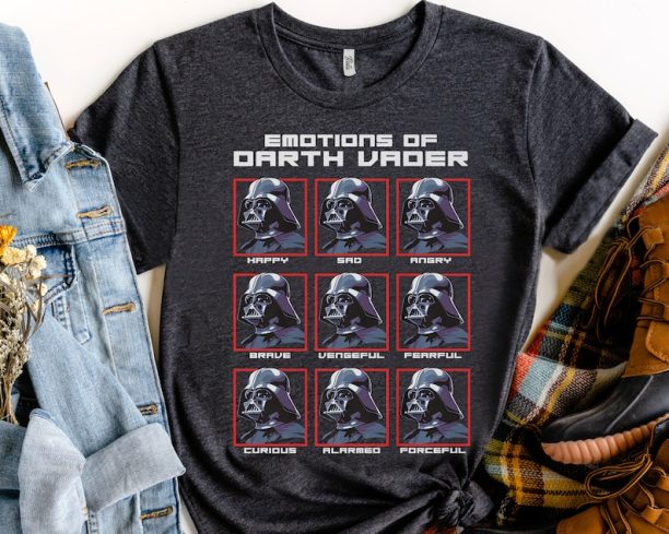 Funny Star Wars Emotions Of Darth Vader Portrait Shirt