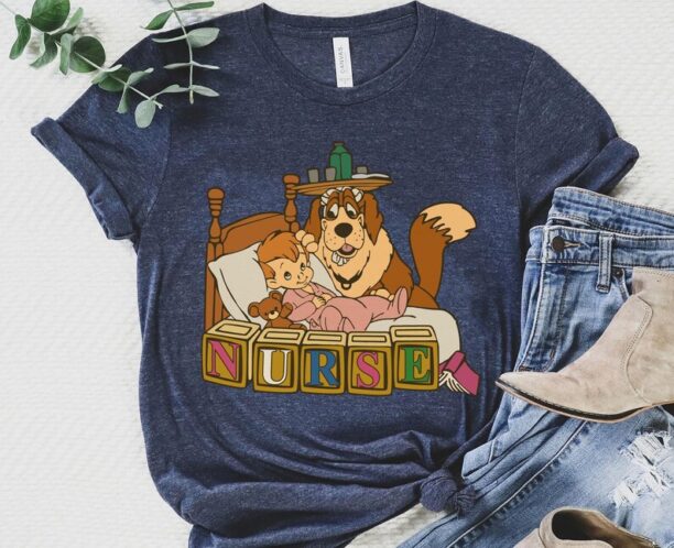 Nana Nurse and Michael Shirt / Disney Nurse T-shirt / Peter Pan / Nurse's Day 2023 Tee / Nana Dog Nurse Maid Child Care