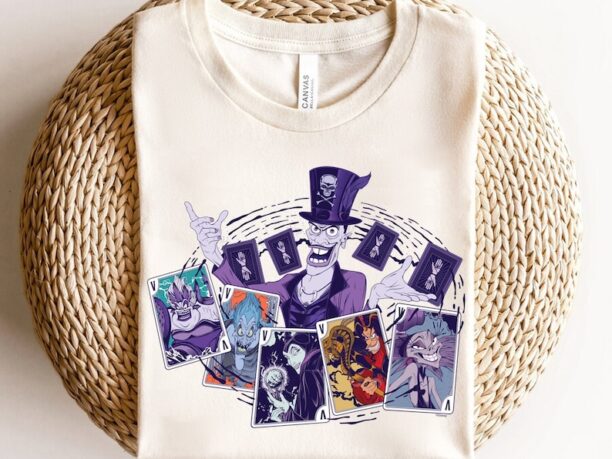 Disney Villains Dr Facilier Playing Cards Maleficent Ursula Shirt