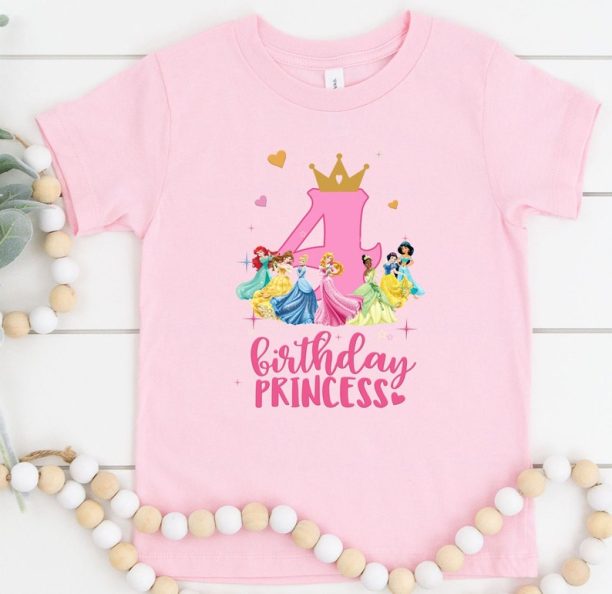 Disney princess birthday shirt, disney birthday shirt, girl birthday shirt, birthday shirt, disney shirt, 1st birthday