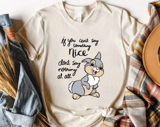 Disney Bambi Characters Cute Thumper Retro T-shirt