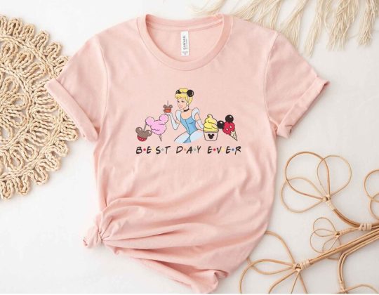 Cinderella Best Day Ever T-shirt Disney Princess Mickey ears snacks Disneyland World parks family shirts Youth Adult