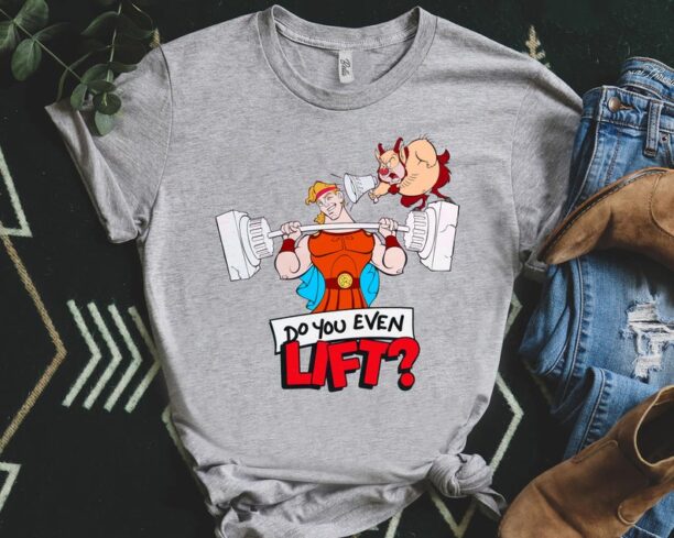 Disney Funny Hercules & Phil Do You Even Lift Retro Shirt