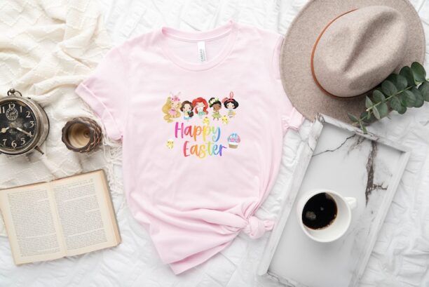 Disney Princess Happy Easter Shirt, Happy Easter Shirt Sweatshirt Hoodie, Rapunzel Belle Snow White Arial Tiana Shirt