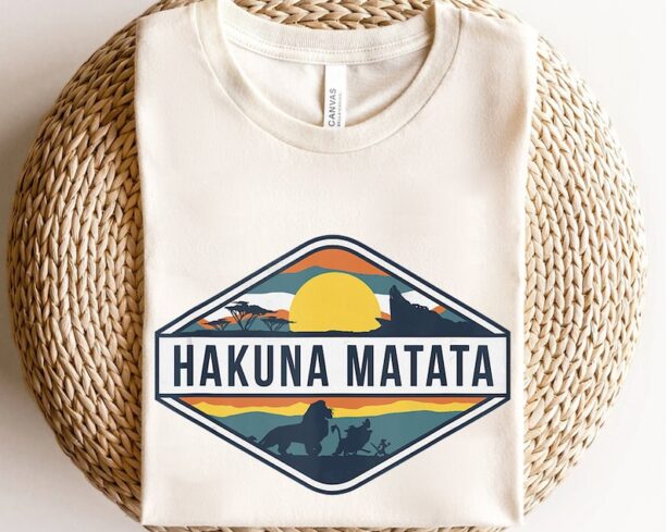 Disney The Lion King Simba Timon Pumbaa Hakuna Matata Diamond Logo Shirt