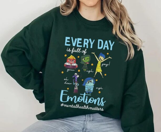 Every Day Emotions Mental Health Matter Shirt / Inside Out Disney T-shirt / Therapist Psychologist / Disneyland Trip /