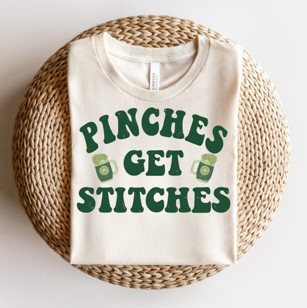 Pinches Get Stitches Svg Png, St Patricks Day Svg, Shamrock Svg, Lucky Svg, Clover Svg, St Paddys Day Svg, Irish Svg