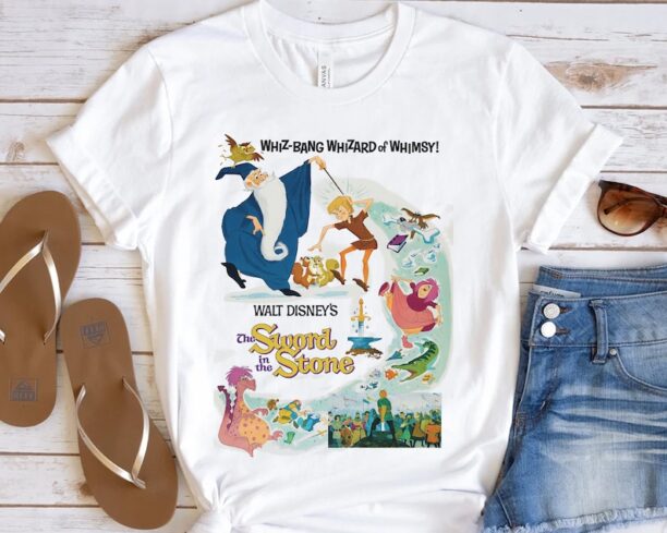 Disney The Sword In The Stone Comic Poster Retro Shirt