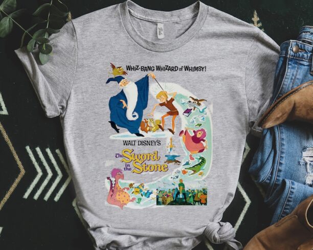 Disney The Sword In The Stone Comic Poster Retro Shirt