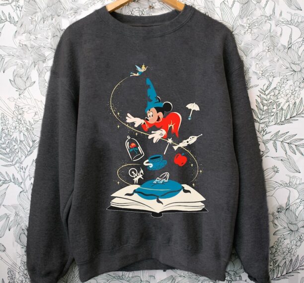 Sorcerer Mickey Mouse Fantasia Disney 100 Years Of Wonder Shirt / 100th Anniversary Tee / Walt Disney Company T-shirt /