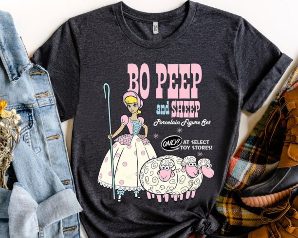 Retro Vintage Disney Pixar Toy Story Bo Peep and Sheep Advertisement Shirt