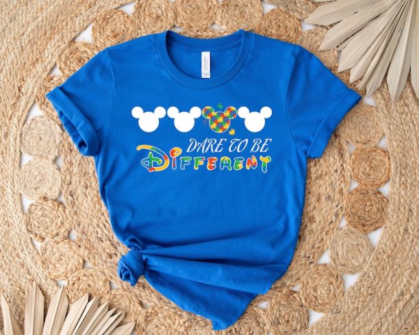 Dare To Be Different Autism Shirt, Autism Awareness Disney Shirt, Mickey Mouse Autism Shirt, Minnie Mouse Shirt