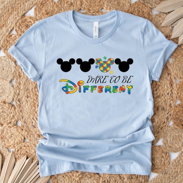 Dare To Be Different Autism Shirt, Autism Awareness Disney Shirt, Mickey Mouse Autism Shirt, Minnie Mouse Shirt