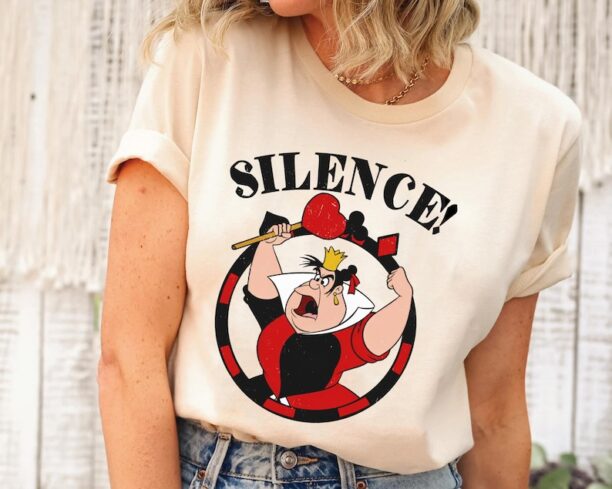 Retro Queen Of Hearts Silence Shirt / Alice In Wonderland Disney Villains T-shirt / Walt Disney World / Disneyland Trip