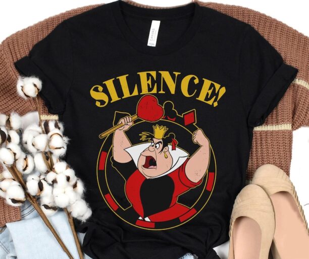 Retro Queen Of Hearts Silence Shirt / Alice In Wonderland Disney Villains T-shirt / Walt Disney World / Disneyland Trip