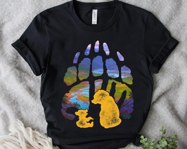 Disney Brother Bear Kenai Koda Paw Silhouette Retro Shirt