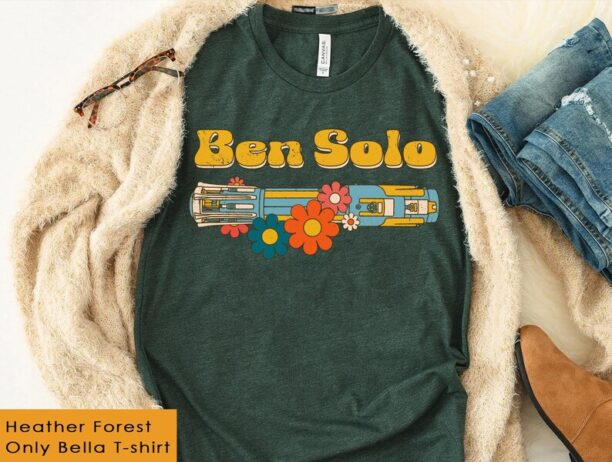 Retro 70s Star Wars Ben Solo Jedi Shirt / Kylo Ren Lightsaber T-shirt / Disney's Hollywood Studio Shirt / Disneyland