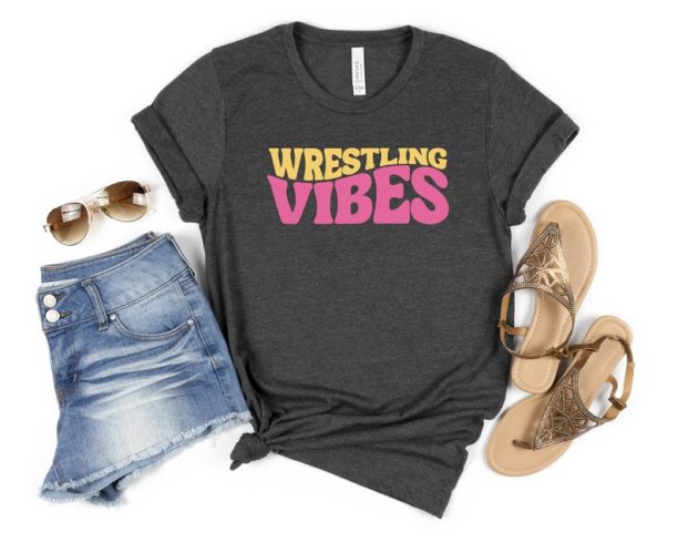 Wrestling Vibes Shirt, Sports Shirt, Wrestling Lover Shirt, Gift For Wrestler, Gift For Her, Wrestling Mom Shirt