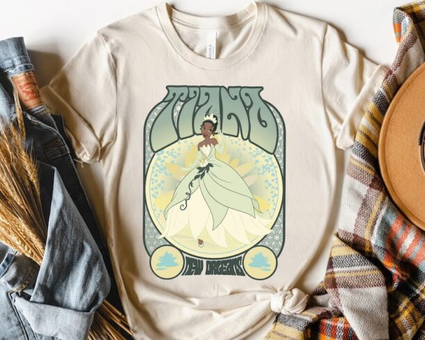 Disney The Princess & The Frog Tiana Seventies Retro Poster Shirt