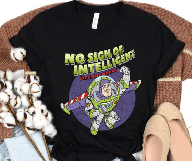 Retro Buzz Lightyear No Sign Of Intelligent Life Shirt / Toy Story Disney T-shirt / Magic Kingdom / Walt Disney World /