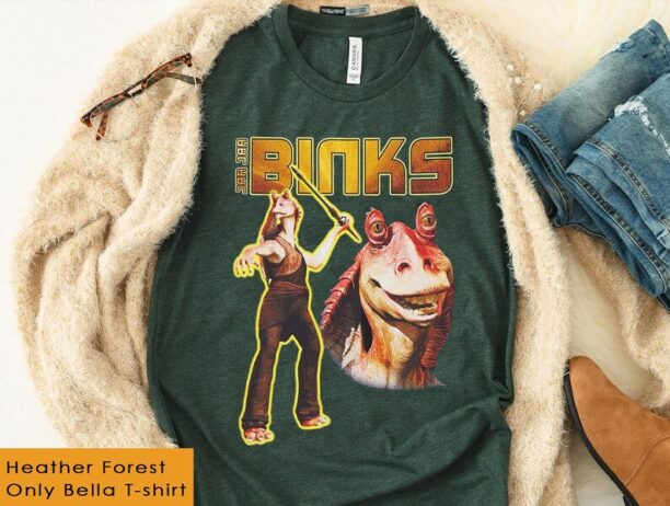 Retro Jar Jar Binks Shirt / Gungan Star Wars Characters T-shirt / Star Wars Day 2023 / May the 4th / Galaxy's Edge /