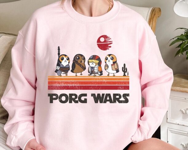 Retro Star Wars Porg Wars Shirt / Cute Porg T-shirt / Star Wars Day 2023 / May the Fourth / Galaxy's Edge Shirt / Walt