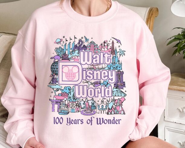 Disney 100 Years Of Wonder Walt Disney World Shirt / Disneyland 100Th Anniversary Platinum Celebration Tee / Disney 100