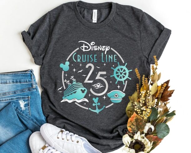 Cruise Line 25th Silver Anniversary At Sea Shirt / Family Cruise T-shirt / Disney Vacations 2023 / Walt Disney World /