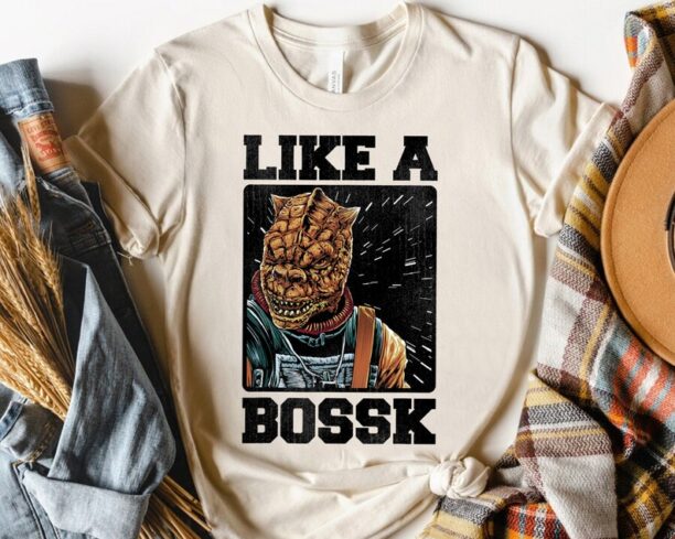 Funny Star Wars Bounty Hunter Like a Bossk Graphic Retro Shirt