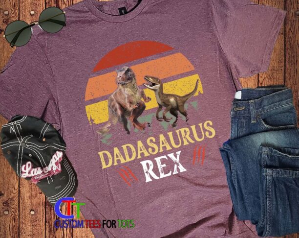 DadaSaurus Rex Shirt - Funny Dad a Saurus Dinosaur Fathers day shirt - Dadasaurus birthday or fathers day gift idea