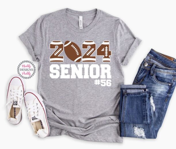 Football Shirt, Football Senior Shirt, Senior 2024, Game Day Shirt, Senior Mom Shirt, Football Dad Shirt, Class Of 2024