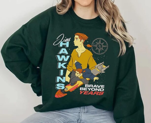 Disney Jim Hawkins Double Portrait Brave Beyond Years Shirt / Disney Treasure Planet T-shirt / Walt Disney World /