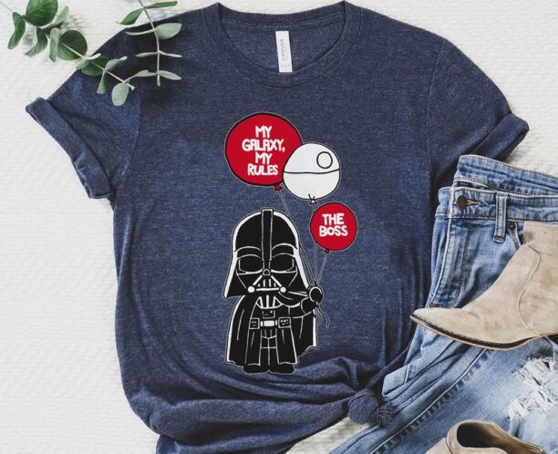 Chibi Darth Vader With Death Star Balloon My Galaxy My Rules The Boss Shirt/ Star Wars Celebration / May the 4th Be With