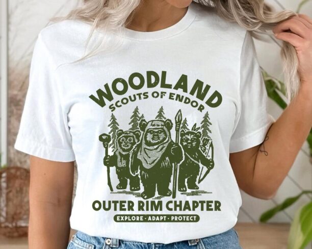 Star Wars Ewok Woodland Scouts Of Endor Outer Rim Chapter Shirt/ Wicket W Warrick Forest / May the 4th Be With You /