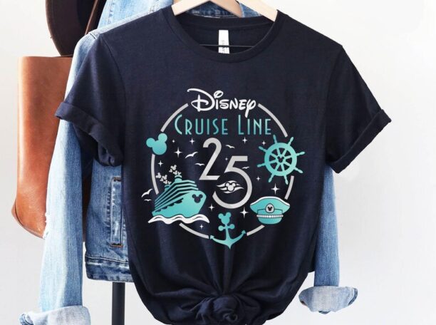 Cruise Line 25th Silver Anniversary At Sea Shirt / Family Cruise T-shirt / Disney Vacations 2023 / Walt Disney World /