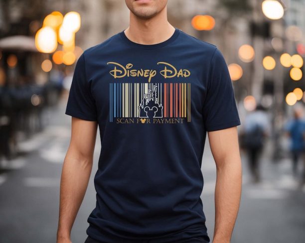 Disney Dad Scan For Payment, Funny Disney Dad Shirt, Gift Idea For Dad, Father's Day Gift, Dad Tees, Gift for Dad