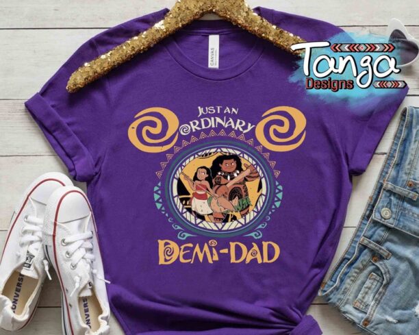 Moana Maui Just An Ordinary Demi Dad Retro Shirt, Disney Father's Day 2023 Tee