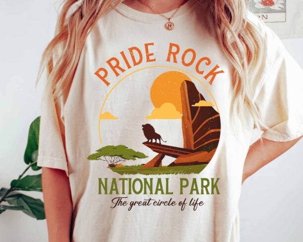 Vintage Disney Lion King Pride Rock National Park Shirt, Simba Hakuna Matata Tee