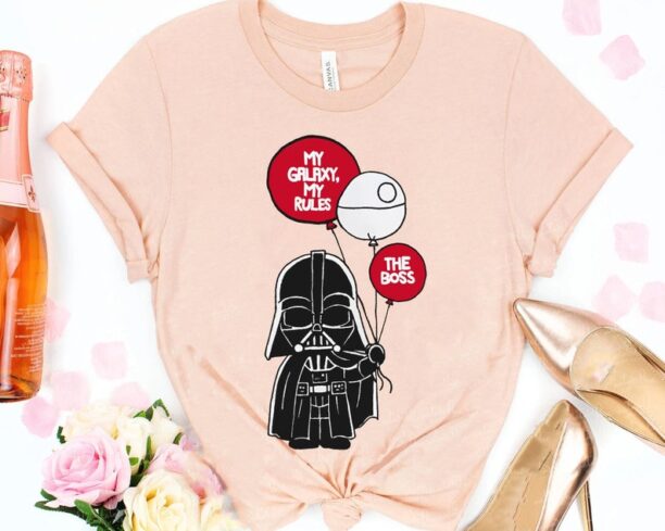 Chibi Darth Vader With Death Star Balloon My Galaxy My Rules The Boss Shirt/ Star Wars Celebration / May the 4th Be With