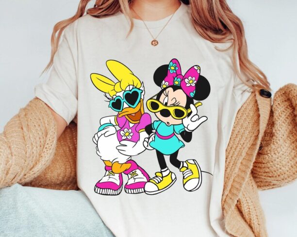 Retro Daisy And Minnie Summer Bff Shirt / Disney Summer Best Friends Matching Tee / Disneyland Bestie Girl Trip T-shirt