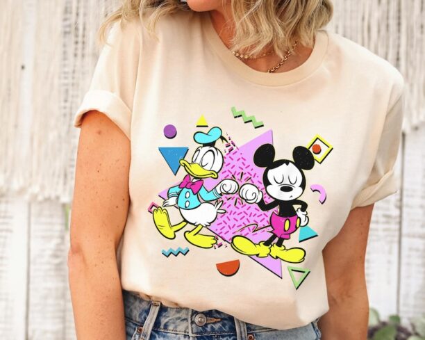 Retro 90s Disney Mickey Mouse And Donald Duck Best Friends Shirt / Disney Bff Matching Tee / Disneyland 2023 Trip /