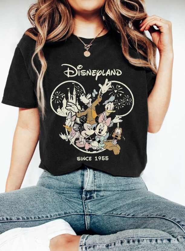 Vintage Disneyland Shirt, Disneyland Est 1955 California Shirt, Mickey And Friends Shirt Retro Magic Kingdom Shirt