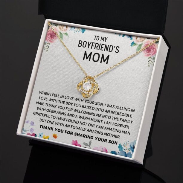 To My Boyfriends Mom Necklace, Mothers Day Gifts For Boyfriends Mom From Girlfriend