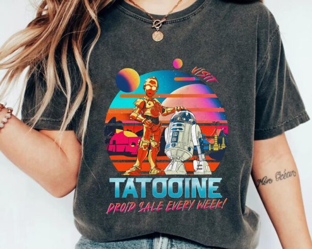 Retro C-3P0 R2D2 Star Wars Shirt / Visit Tatooine Droid Sale Every Week T-shirt / Star Wars Celebration / Galaxy's Edge