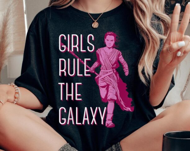 Star Wars Rey Girls Rule The Galaxy Shirt / Star Wars Celebration / May The 4th Be With You / Star Wars Birthday T-shirt