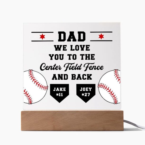 Baseball Gifts, Personalized Acrylic Plaque, Dad Gift from Son, Funny Dad Gift, Father's Day, Dad Birthday Gift