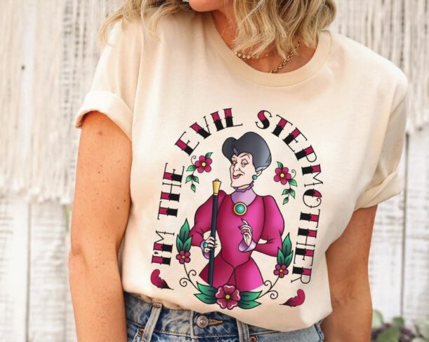 Disney Lady Tremaine I'm The Evil Stepmother Tattoo Art Shirt / Cinderella Villains Stepmother Shirt / Disney Birthday /